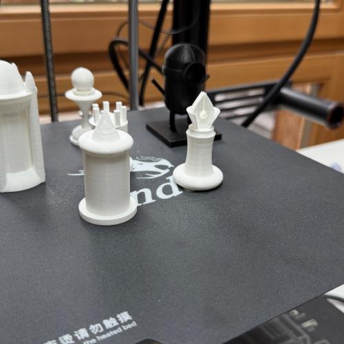 Schachfiguren auf einem 3D Drucker