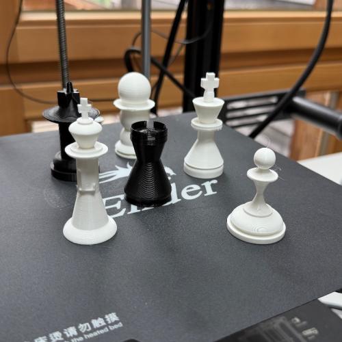 Schachfiguren auf einem 3D Drucker