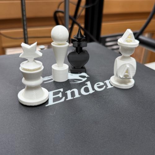 Schachfiguren auf einem 3D Drucker